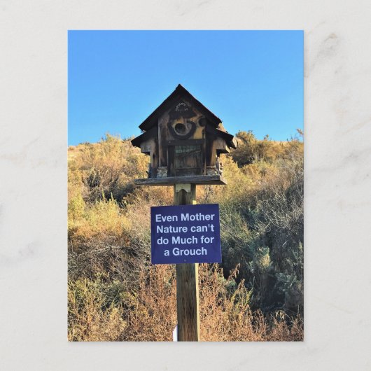 Moeder Natuur, Grouch Humor Briefkaart (Voorkant)