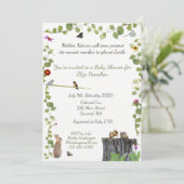 Moeder Natuur roept: baby shower Uitnodiging (Staand voorkant)
