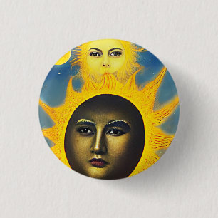 Moeder Natuur Sun Moon wordt geconfronteerd met Or Ronde Button 3,2 Cm