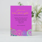 MOEDER NATUUR SWIRL Bat Bar Mitzvah Party Kaart (Staand voorkant)