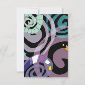 MOEDER NATUUR SWIRL Bat Bar Mitzvah Party Kaart (Achterkant)