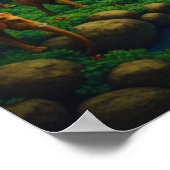 Moeder Natuur's Embrace - Surreal Wildlife Fantasy Poster (Hoek)