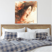 Moeder Natuur's Omarming Boho Muurkunst Canvas Afdruk (Insitu (Slaapkamer))