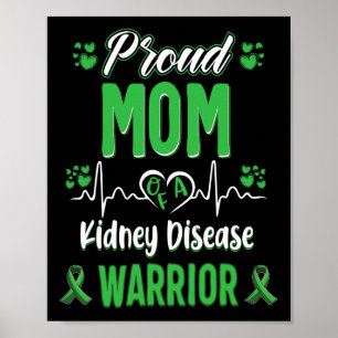 Moeder Nierziekte Warrior Awareness Lint Groen Poster