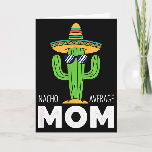 Moeder - Niet je gemiddelde moeder Cactus Sombrero Kaart (Voorkant)