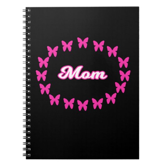 Moeder NOTITIEBOEK Met Mooie Roze Vlinders (Voorkant)