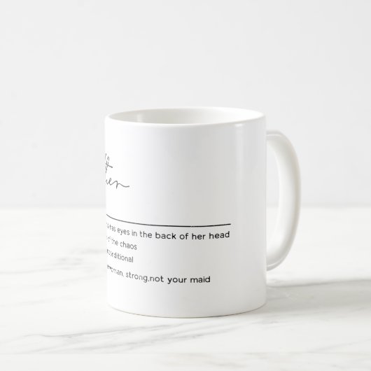 Moeder Noun | Funny Moederdag Gift | Koffiemok (Voorkant rechts)