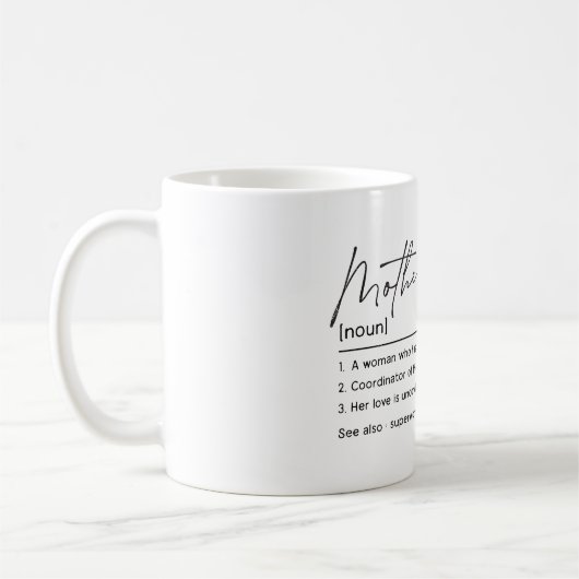 Moeder Noun | Funny Moederdag Gift | Koffiemok (Links)