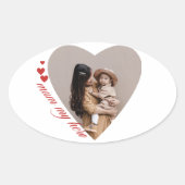 Moeder nummer 1 voor mij ovale sticker (Voorkant)