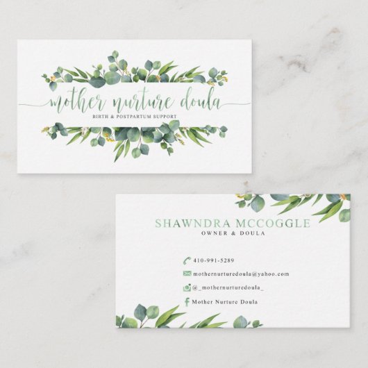 Moeder Nurture Doula Visitekaartje (Voorkant / Achterkant)
