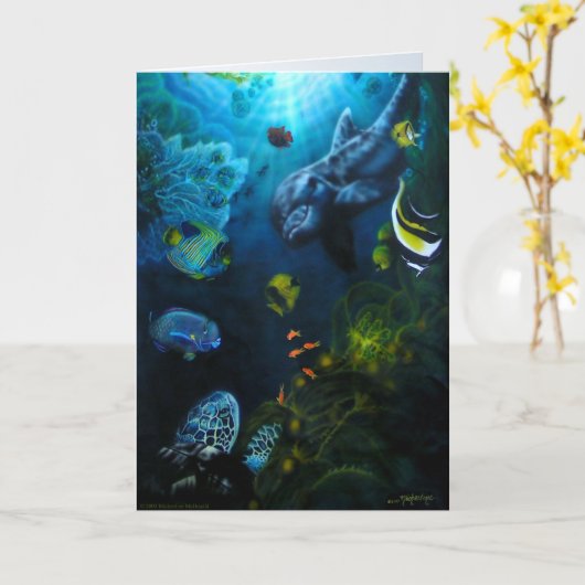 Moeder Ocean Wenskaart Kaart (Gele Bloem)