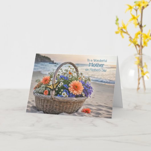 Moeder of Mama Gelukkige Moederdag Kaart (Gele Bloem)
