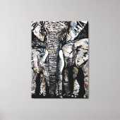 Moeder Olifant en haar Dochters Canvas Afdruk (Voorkant)
