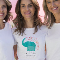 Moeder olifant en kalf Baby shower gepersonaliseer