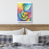 Moeder Olifant en Kind Canvas Afdruk (Insitu (Slaapkamer))