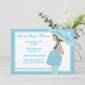 Moeder om babyjongen te zijn - Uitnodiging (Staand voorkant)