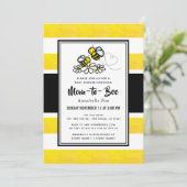 Moeder om Bij Cute Gele Baby Shower Kaart (Staand voorkant)