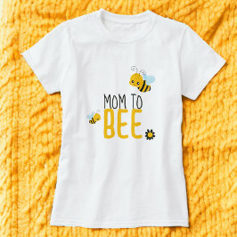 Moeder om bij en bloem Baby shower te zijn T-shirt