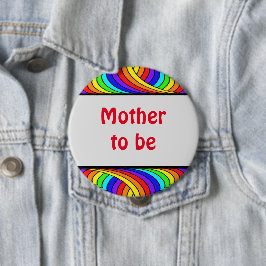 Moeder om een meerkleurig bloemenontwerp te zijn ronde button 4,0 cm