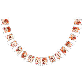 Moeder om herfst bloemblaadjes baby shower vlaggetjes