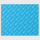 Moeder om het Blauwe Baby shower van het Manuscrip Cadeaupapier (Vlak)