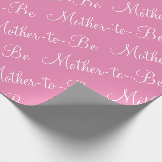 Moeder om roze Baby shower van het Manuscript te z Cadeaupapier (Hoek)