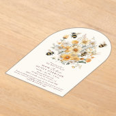 Moeder om wilde bloem bloemenkoppels Baby shower Acryl Uitnodigingen (Laagn)