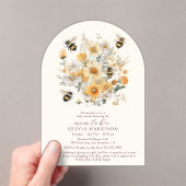 Moeder om wilde bloem bloemenkoppels Baby shower Acryl Uitnodigingen (Insitu (Draagbaar))