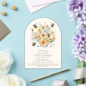 Moeder om wilde bloem bloemenkoppels Baby shower Acryl Uitnodigingen (Insitu (Huwelijk))