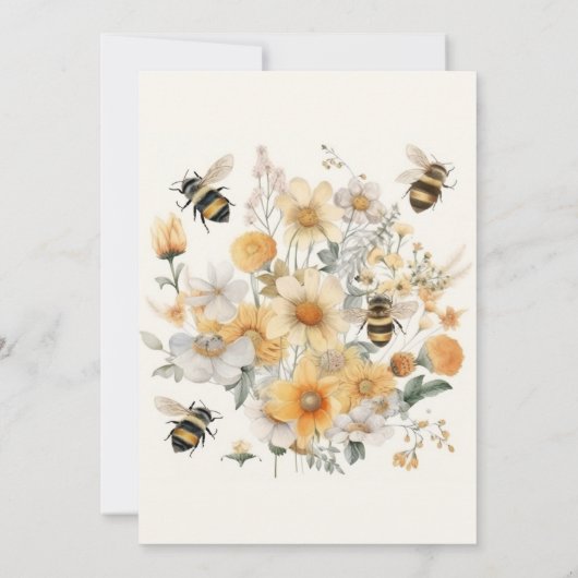 Moeder om wilde bloem bloemenkoppels Baby shower Kaart (Achterkant)