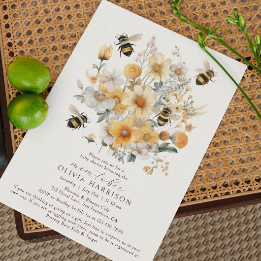 Moeder om wilde bloem bloemenkoppels Baby shower Kaart