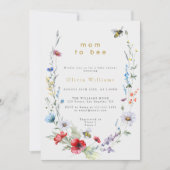 Moeder om Wildflower Meadow Baby shower Kaart (Voorkant)