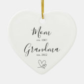 Moeder | Oma Hart Keramische Kerstbal Keramisch Ornament (Voorkant)