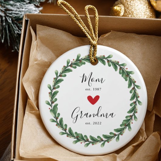 Moeder | Oma Jaar Opricht. Keramisch Ornament