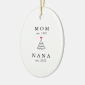 Moeder | Oma Jaar Oprichtingsdag Kerstmis Keramisch Ornament (Links)