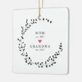 Moeder | Oma Jaar van oprichting Keramisch Ornament (Links)