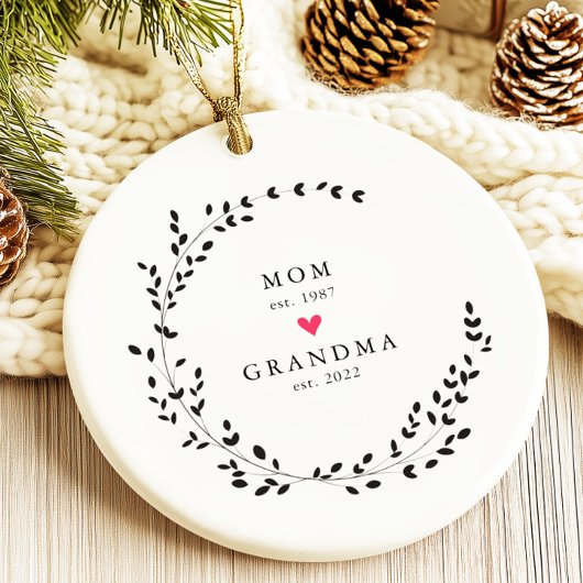 Moeder | Oma Jaar van oprichting Keramisch Ornament