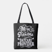 Moeder Oma Kinderopvang Provider Tote Bag (Achterkant)