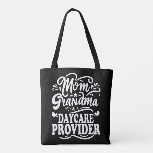 Moeder Oma Kinderopvang Provider Tote Bag (Achterkant)