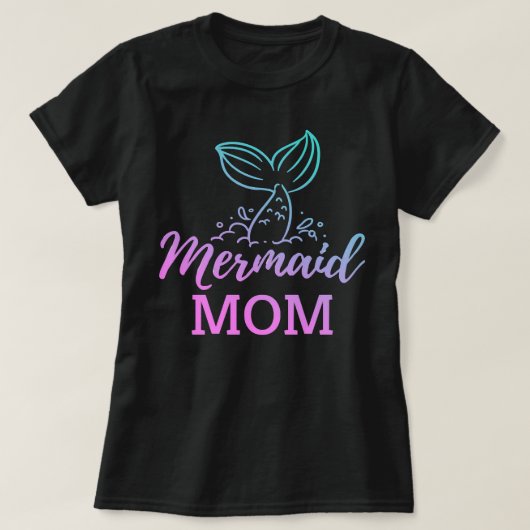 Moeder oma Mermaid Mam MothersVersoepeld Geschikt  T-shirt (Design voorkant)