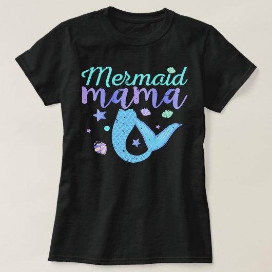Moeder oma Mermaid Mama Birthday Party Outfit2 T-shirt (Design voorkant)