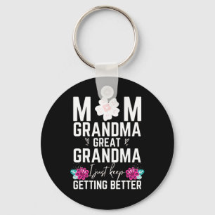 Moeder Oma Oma met Kerstcadeaus Verjaardag Sleutelhanger