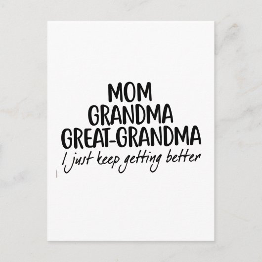 Moeder Oma Oma Oma Moederdag Briefkaart (Voorkant)