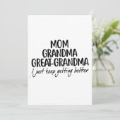 Moeder Oma Oma Oma Moederdag Kaart (Staand voorkant)