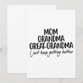 Moeder Oma Oma Oma Moederdag Kaart (Voorkant / Achterkant)