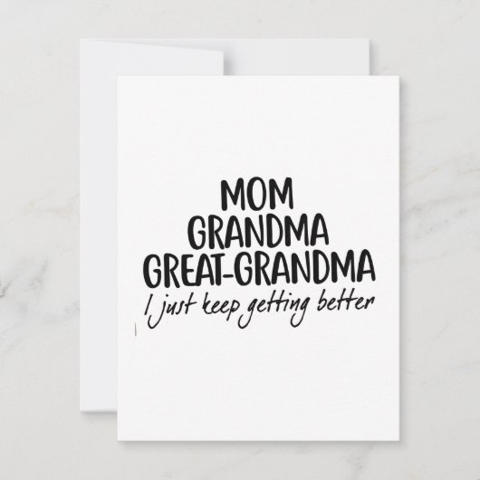Moeder Oma Oma Oma Moederdag Kaart (Voorkant)