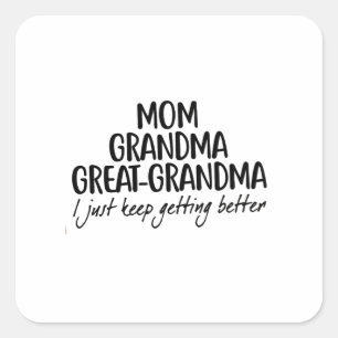Moeder Oma Oma Oma Moederdag Vierkante Sticker