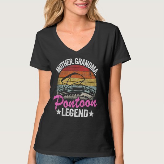 Moeder oma Pontoon Legend Lake Life Women Pont T-shirt (Voorkant)