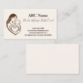 Moeder omhelst Doula en vroedvrouw Visitekaartje (Voorkant / Achterkant)