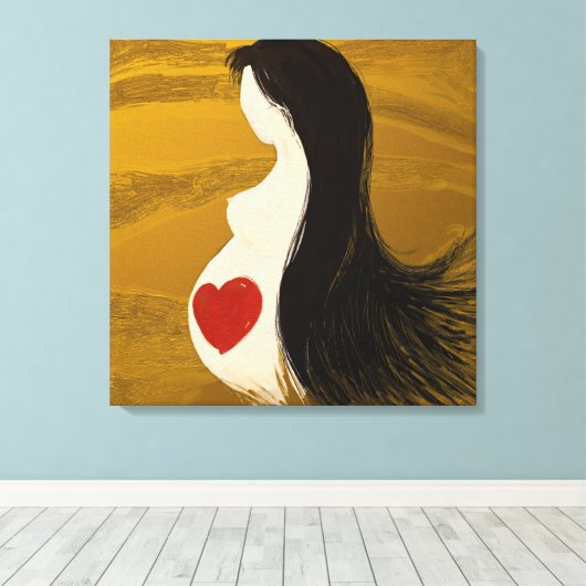 Moeder, omwikkeld canvas afdruk (Insitu (Houten vloer))